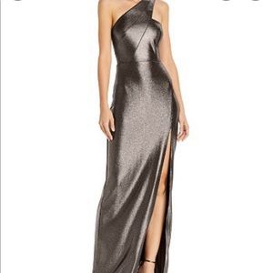 Aidan mattox gunmetal gown (sold out)